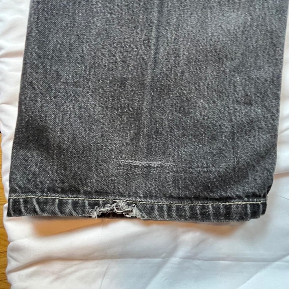 Levis SilverTab Baggy Jeans Mens 33x32 Faded Black Denim 90s Streetwear Wide Leg - Picture 12 of 16